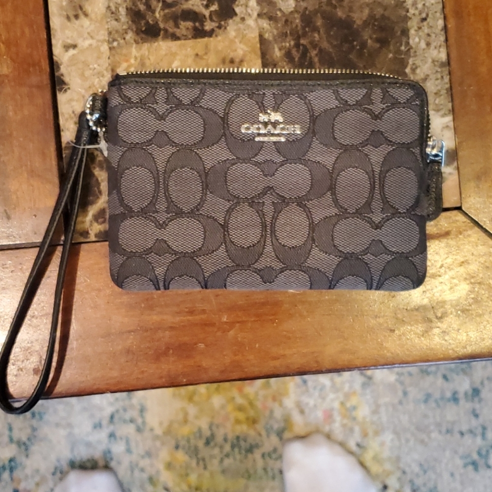 Black coach wristlet